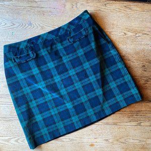 TALBOTS TARTAN Plaid Green Skirt Sz 20w